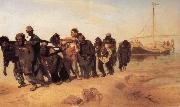 Ilya Repin Barge Haulers on the Volga oil on canvas